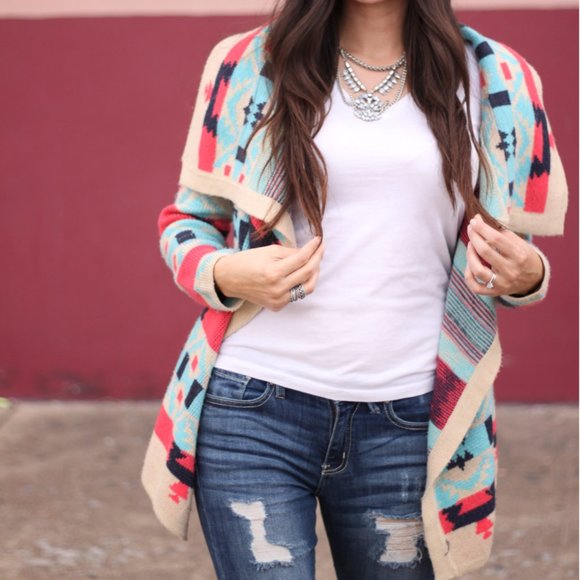 Styleholic Aztec Cardigan - Picture 3 of 3